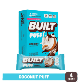 Built Bar Coconut Puff, 4 Count