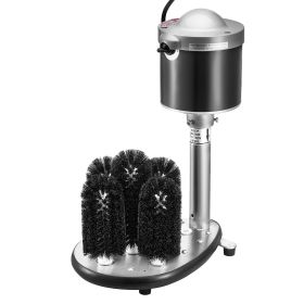 Electric Commercial Glass Washer, 5-Brush Bar Glass Cleaner, 600 Cups/Hour Wine Glass Cleaning Machine, Bar Glass Washer for Champagne Glasses