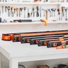 6-Piece Torpedo Level, 78/48/32/24/16/10 Inch All Magnetic Levels Set, Bubble Vials Ruler for 45/90/180 Degree