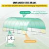 Walk-in Tunnel Greenhouse, 20 x 10 x 7 ft Portable Plant Hot House with Galvanized Steel Hoops, 3 Top Beams, Diagonal Poles