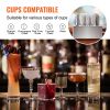 Wine Glass Polisher Machine, 8-Brush Glass Polishing Machine, 660 Cups/Hour Electric Commercial Glass Polisher for Champagne Glasses, Beer Cups, Mugs