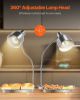 Food Heat Lamp, 500W Electric Commercial Food Warmer Light, 2-Head Stainless Steel French Fry Heating Lamp with 3 Bulbs