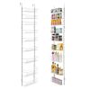 Over the Door Pantry Organizer, 9-Tier Pantry Organization and Storage, Heavy-Duty Steel Hanging Spice Rack, Adjustable Wall Seasoning Shelves