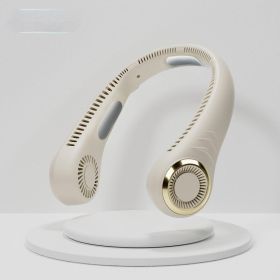 Turbo Neck-hanging Fan - An Ideal Choice For Summer Outdoors - A Must-have For Hiking, Running And Cycling. (Color: White)